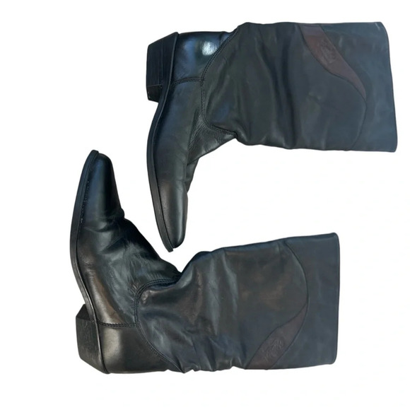 Bastien boots size 7 in excellent condition cowboy  boot vibe- burgundy accents - Picture 2 of 11